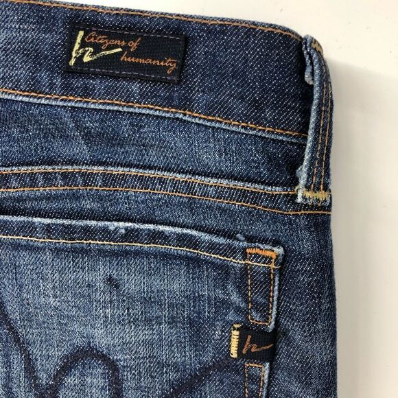 Citizens of humanity Kelly Stretch #063 Cropped Low Waist Jeans Size 27 - Picture 7 of 8
